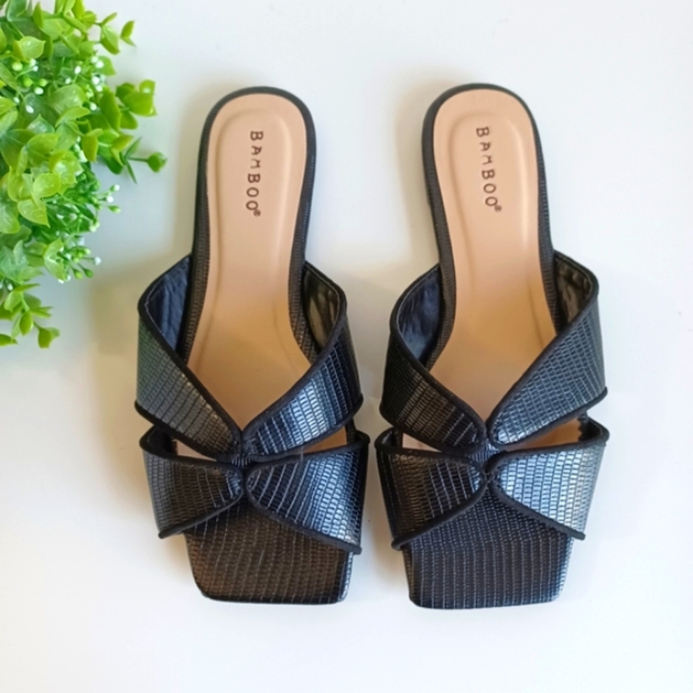 BAMBOO Venice Square Sandals NEW